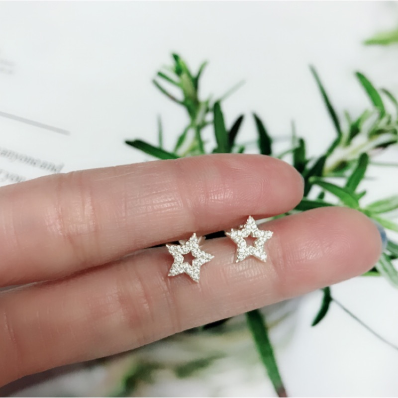 💖香港正生銀飾💫S925純銀 可愛小星星✨耳環 耳針 現貨+預購
