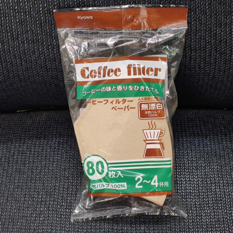 妮妮生活百貨 日本製 80入 無漂白 咖啡濾紙 2-4杯 袋裝 泡咖啡用紙 咖啡渣濾紙 咖啡過濾紙 濾咖啡用紙 咖啡紙
