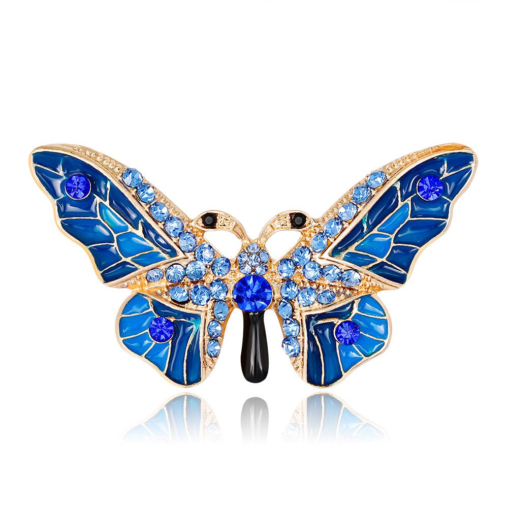 Allgoods 優雅的女人萊茵石昆蟲形狀金屬蝴蝶胸針領針 多種顏色 蝦皮購物