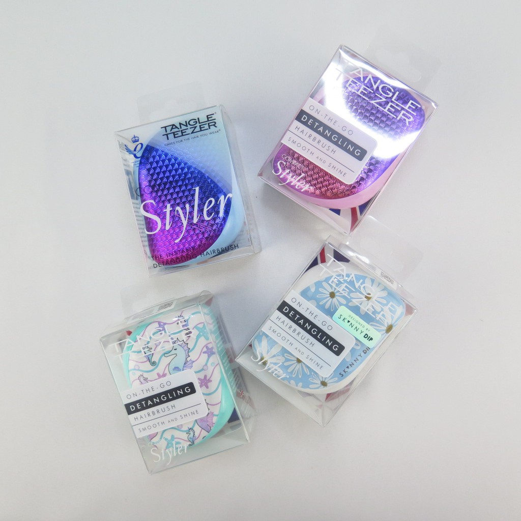 TANGLE TEEZER 護髮造型梳 010- 英國製 金屬色 人魚款 海馬款 花朵款