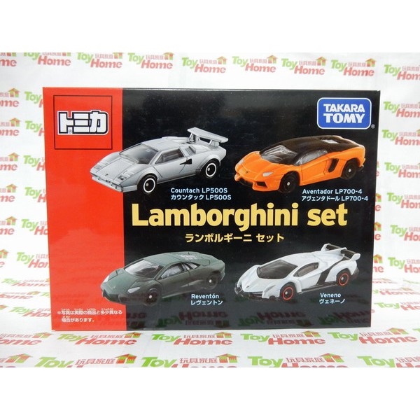 【日版】藍寶堅尼/ Lamborghini set/多美/四入套盒/跑車/賽車~TOMY TOMICA