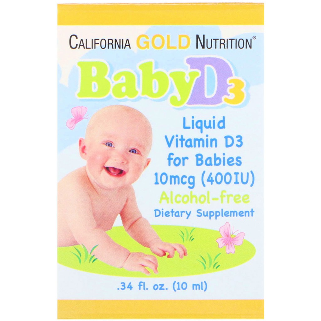 美國代購California Gold Nutrition, 嬰兒維生素D3滴劑 BabyDdrops