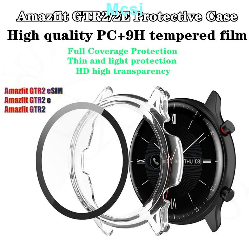 【Mcsi】華米Amazfit GTR2/Amazfit GTR2e錶殼 PC+9H鋼化玻璃膜全覆蓋保護套 適用於華米