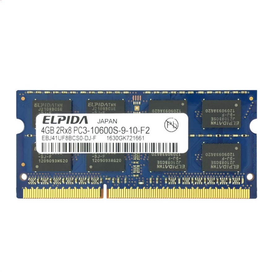 ELPIDA DDR3 4GB 1333MHZ 2RX8 PC3-10600S 適用於筆記本電腦 Ram 內存筆記本 R