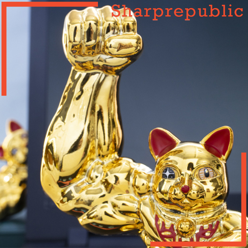 Sharprepublic 藝術雕塑雕像幸運貓雕像動物風水財富好運 蝦皮購物