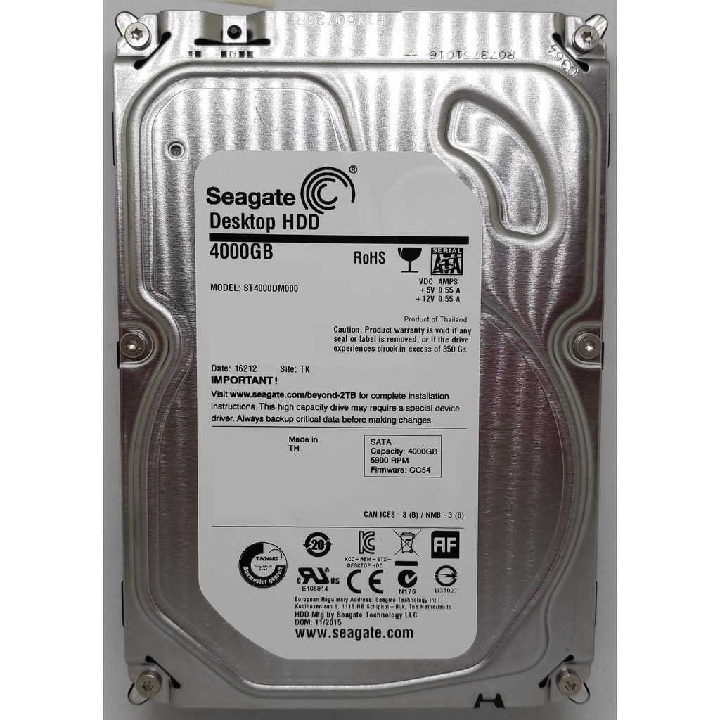 Seagate Desktop HDD 4TB 3.5吋 5900RPM ST4000DM000 桌機硬碟(二手良品) | 蝦皮購物