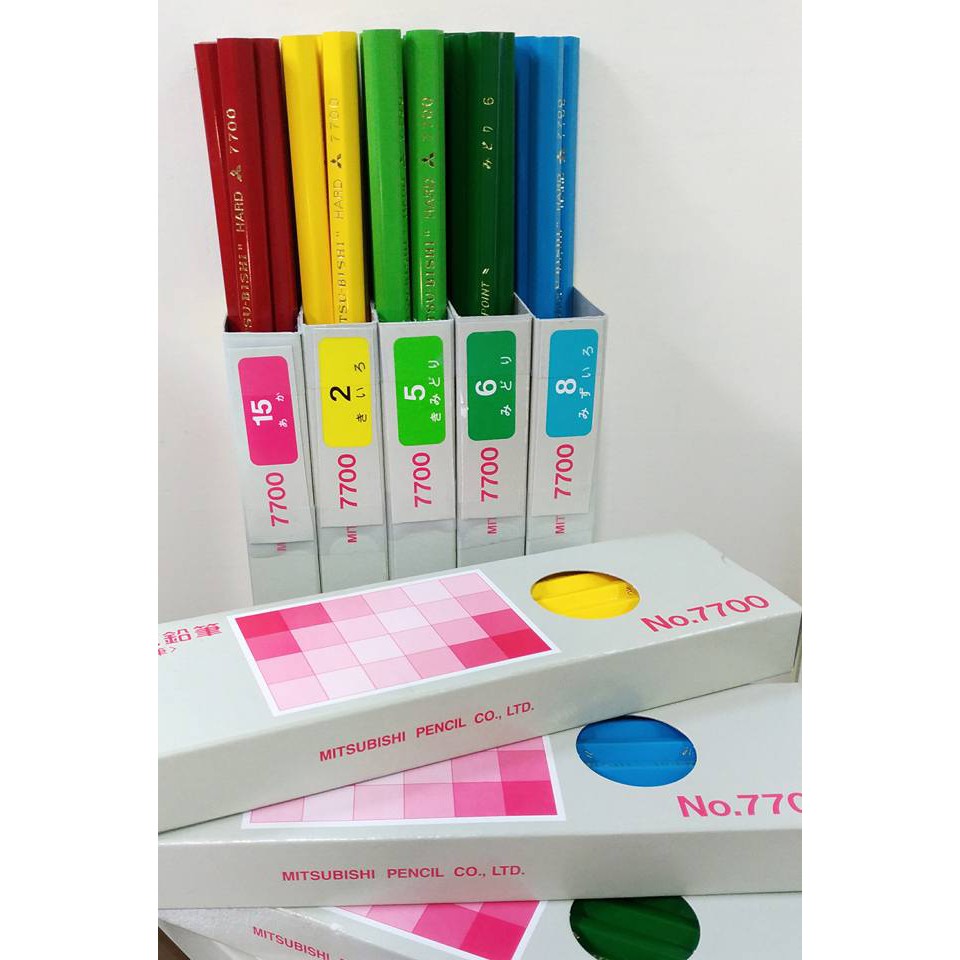 色鉛筆 茉莉文具 Uni 三菱鉛筆硬質色鉛筆7700 草圖用紅黃藍綠 蝦皮購物