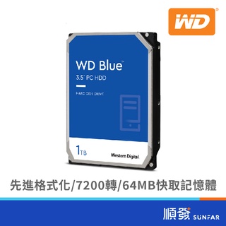 WD 威騰 WD10EZEX 1TB 內接硬碟 64M 7200R 3年保 藍標