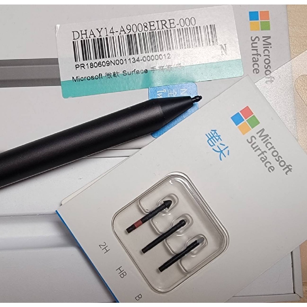 [二手/送筆芯+電池] Microsoft 微軟 正品 surface pen 4096階 黑色 手寫筆 觸控筆 筆芯