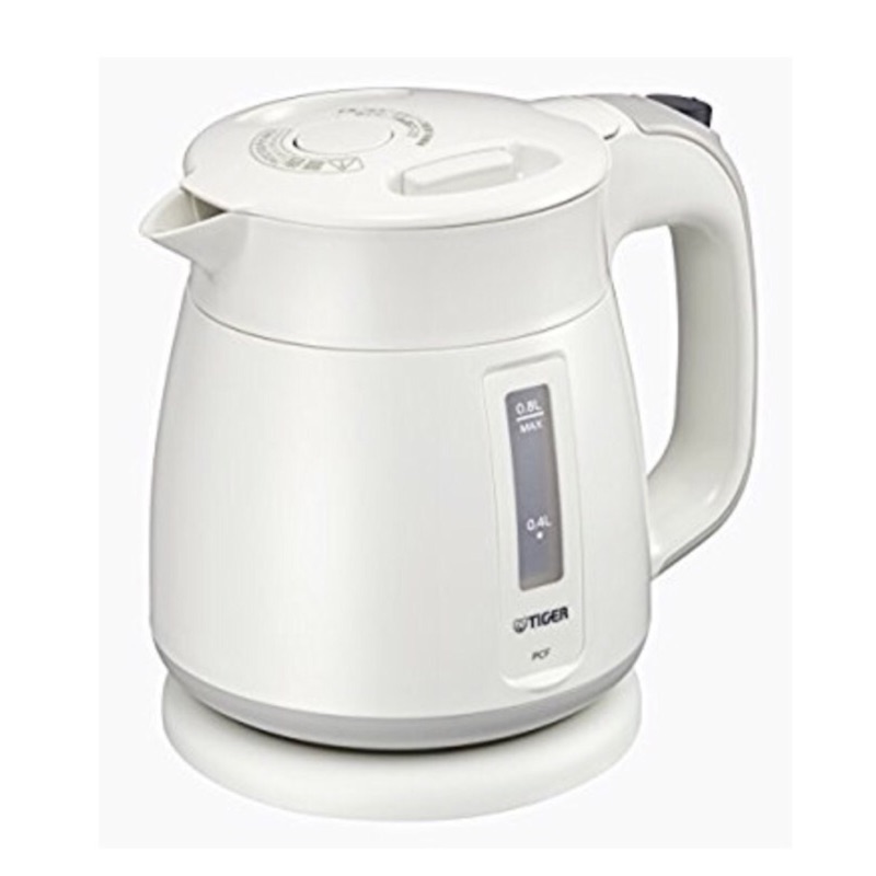 現貨 日本tiger 虎牌pcf G080 電熱水壺0 8l 熱水瓶快煮壺珊瑚橙白色 蝦皮購物