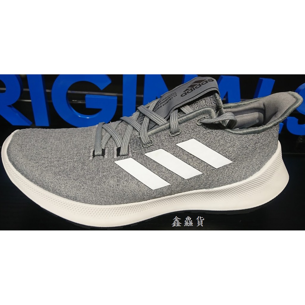 2019 八月ADIDAS SENSEBOUNCE M 運動鞋慢跑鞋灰白G27366 | 蝦皮購物