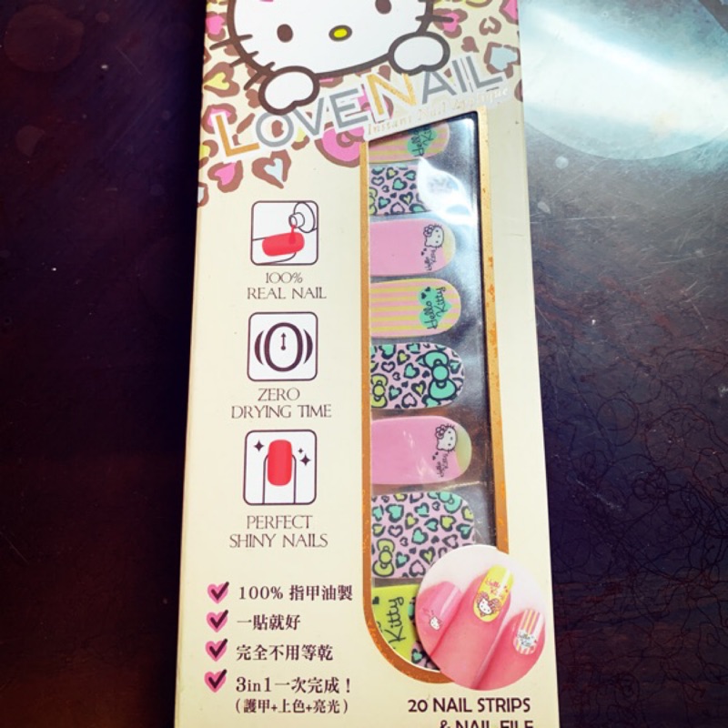 Hello Kitty 持久指甲油貼 (護色+上色+亮光)（三麗鷗正版授權）