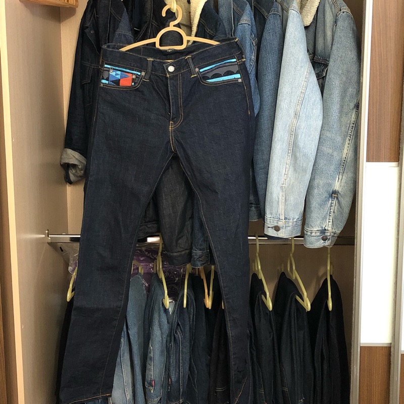 Levi’s 501ct 508 牛仔長褲 牛仔褲 長褲 牛仔 破褲 刺繡 赤耳 破壞 二手 余文樂 levis