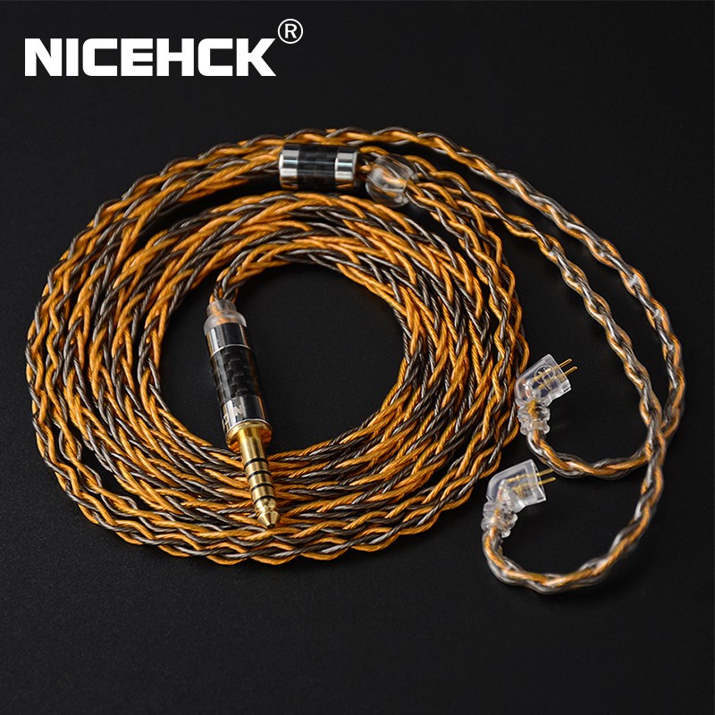 NICEHCK C8-1 8芯鍍銀銅3.5/2.5/4.4mm MMCX/NX7 Pro 2pin 0.78mm耳機電纜