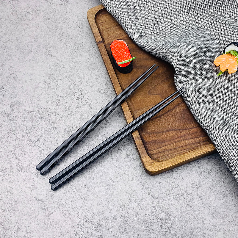 「優心館」日式合金筷子 壽司尖頭筷子 日本料理酒店家用和風筷六角筷
