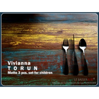 送丹麥餐具收納袋《Georg Jensen Vivianna Torun 朵蘭 兒童餐具組》奶油刀 點心匙 點心叉三件組