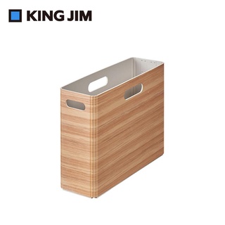 KING JIM Kiini木質風格折疊收納箱/ A4/ 自然棕 eslite誠品