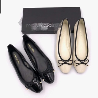 【🇨🇵法國品牌福利品 Size 37-40】歐美專櫃好穿娃娃鞋 ✨高CP值小方頭蝴蝶結漆皮淺口娃娃鞋 平底女鞋推薦