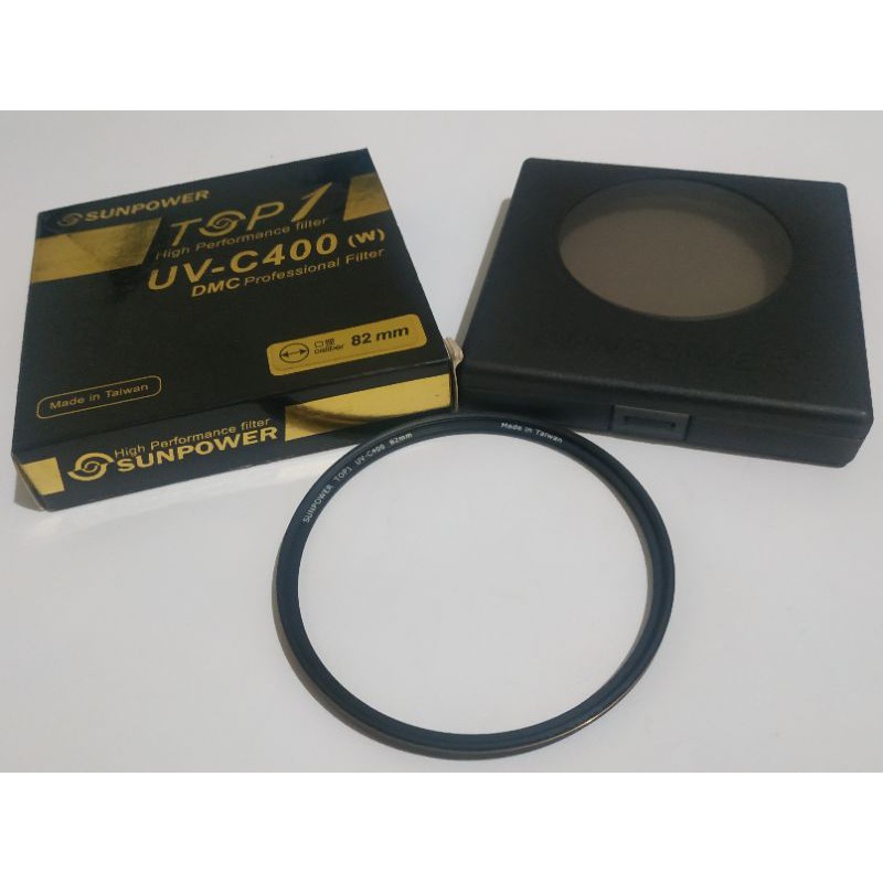 SUNPOWER TOP1 UV-C400 82mm 超薄框 鈦元素鍍膜保護鏡 9成5極新 指定蝦皮免運