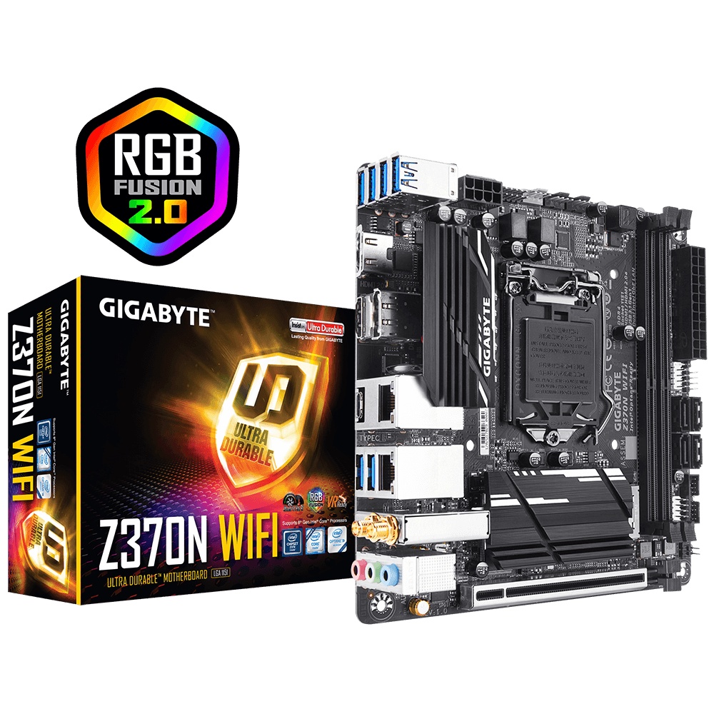 【台南個人自售】技嘉 Z370N WIFI 1151腳位 ITX主機板 8、9代CPU 全新 原廠保固 RGB Z370