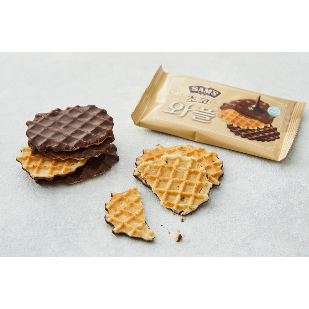 韓國 SAM'S 巧克力鬆餅 127g 鬆餅 脆餅 餅乾 巧克力 華夫餅《釜山小姐》