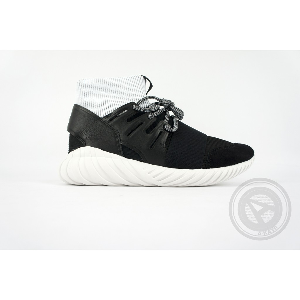 ADIDAS 男女 TUBULAR DOOM 編織X皮革X緞帶 黑白【A-KAY0 15折】【BA7555】