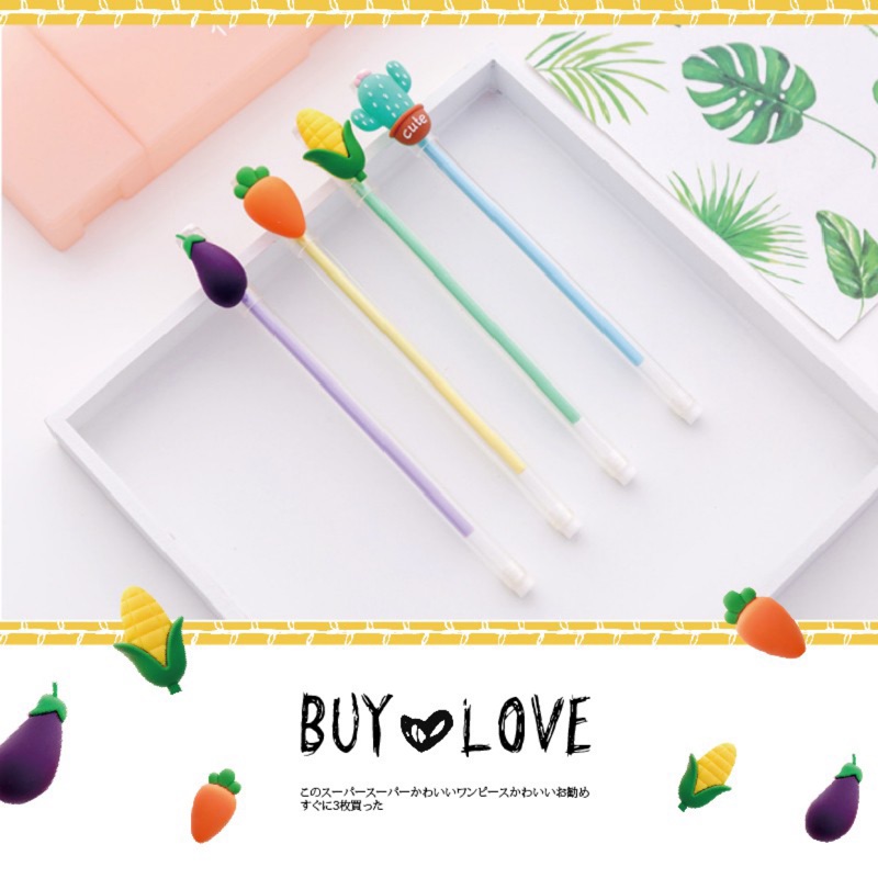 【買到戀愛】辦公室療癒系列蔬菜筆玉米蘿蔔茄子【P06】