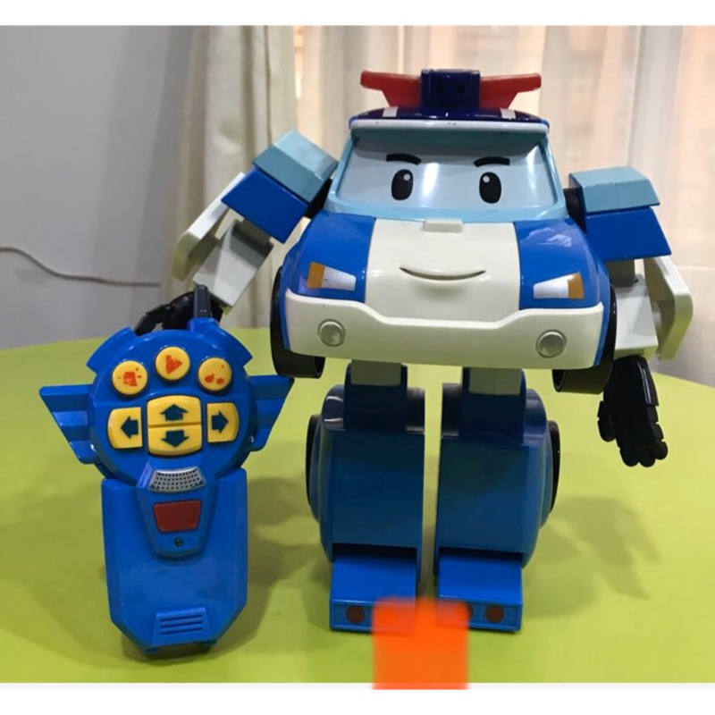 二手玩具出清現貨 正版授權 POLI 波力遙控機器人 變形遙控波力 救援小英雄 機器人 波力遙控 正版