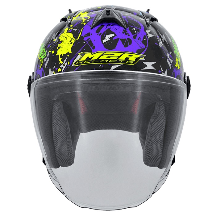 M2R 安全帽 J-X 2 亮黑 全可拆 抗UV鏡片 浮動鏡片座 半罩《淘帽屋》