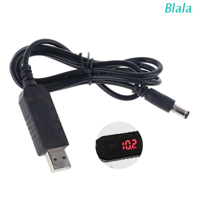 Blala QC 3.0 USB 至 5V-12V 可調電壓升壓 5.5x2.1mm 電纜電源升壓線, 用於 WiFi