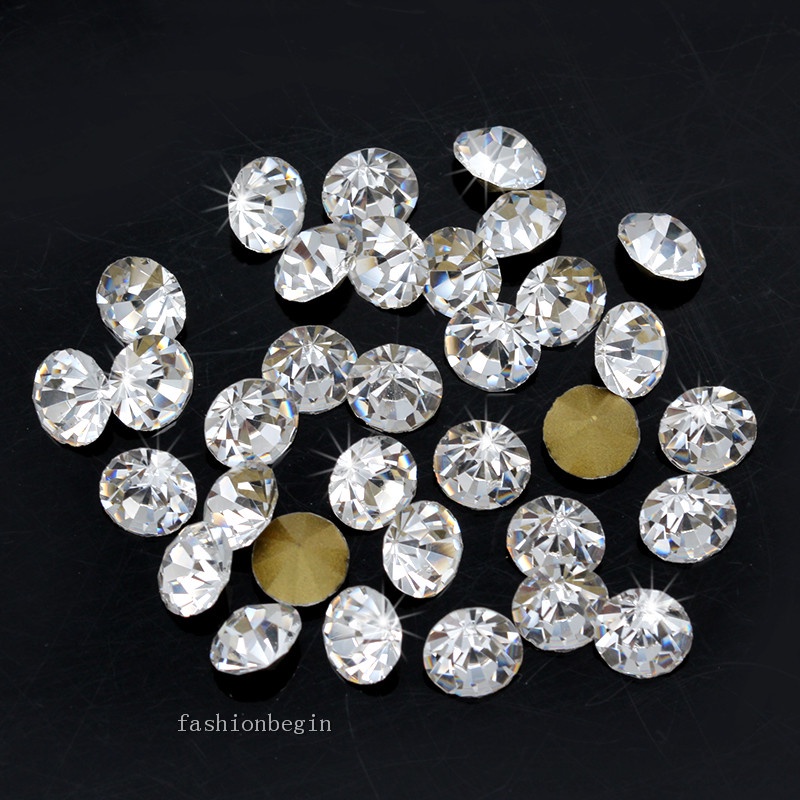 1440 件/袋 ss1-ss20 閃亮透明捷克水晶水鑽錐形圓形尖頭箔背面玻璃石寶石珠鑽石用於美甲裝飾珠寶飾品修復水鑽