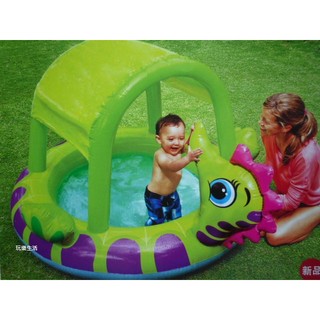 玩樂生活 美國INTEX57110海馬充氣戲水池 兒童戲水池 幼兒夏天玩水池 嬰兒遊戲池(免費維修 瑕疵換新品)