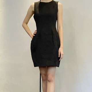 D&G,立體剪裁黑色壓花小洋裝LBD