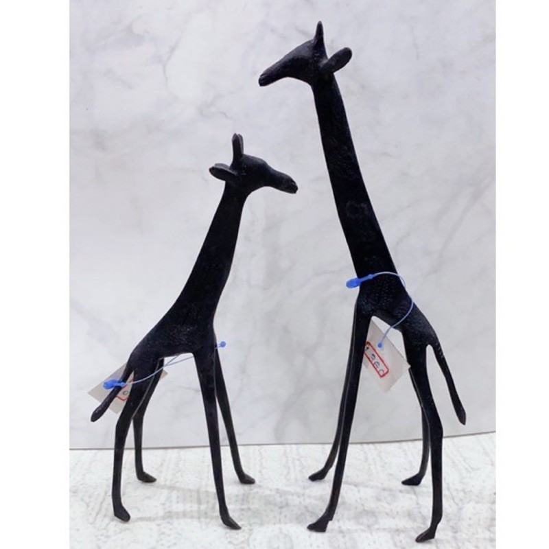 【森飾屋】日本🇯🇵鐵製 極細 簡約 長頸鹿 擺飾 母子鹿 擺飾品 裝飾品 工業風 居家裝飾 環境佈置