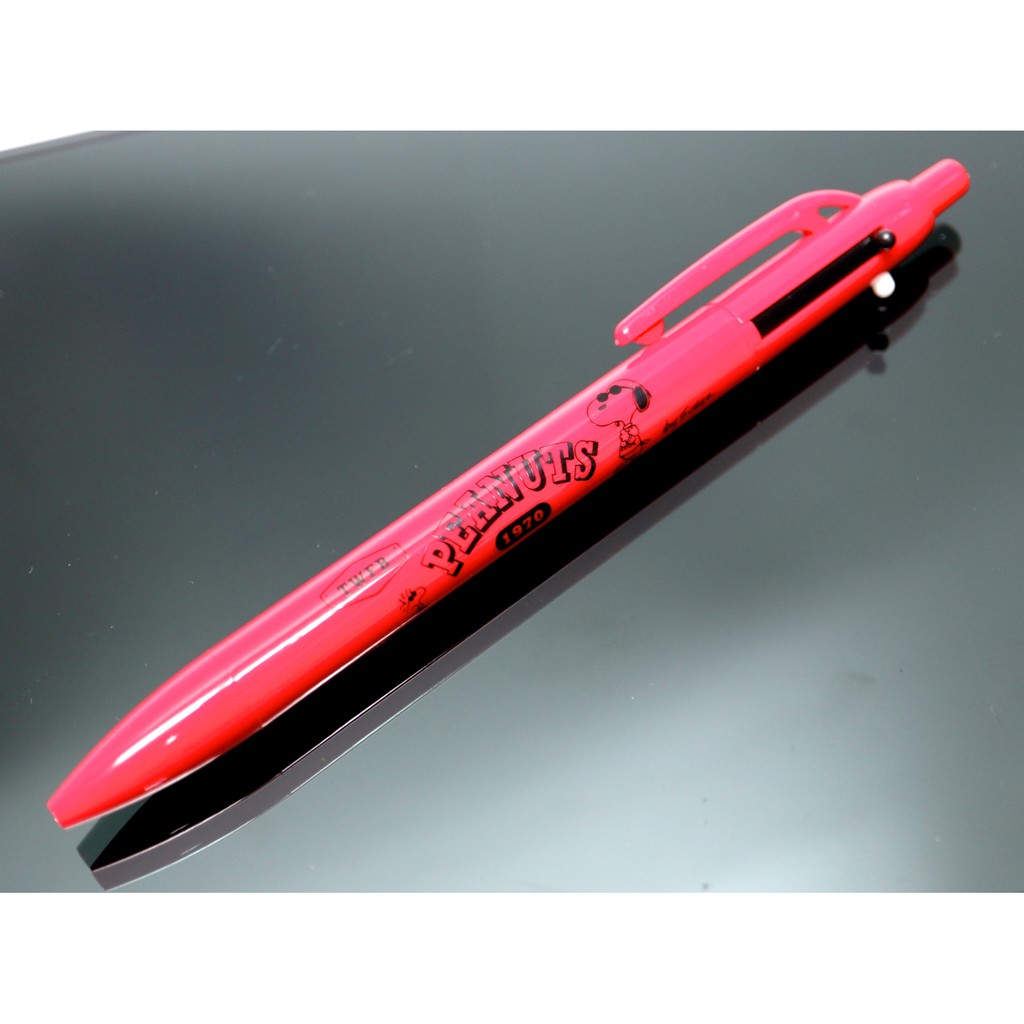 snoopy 紅筆桿 2色原子筆(0.7mm) + 自動鉛筆 (0.5mm)