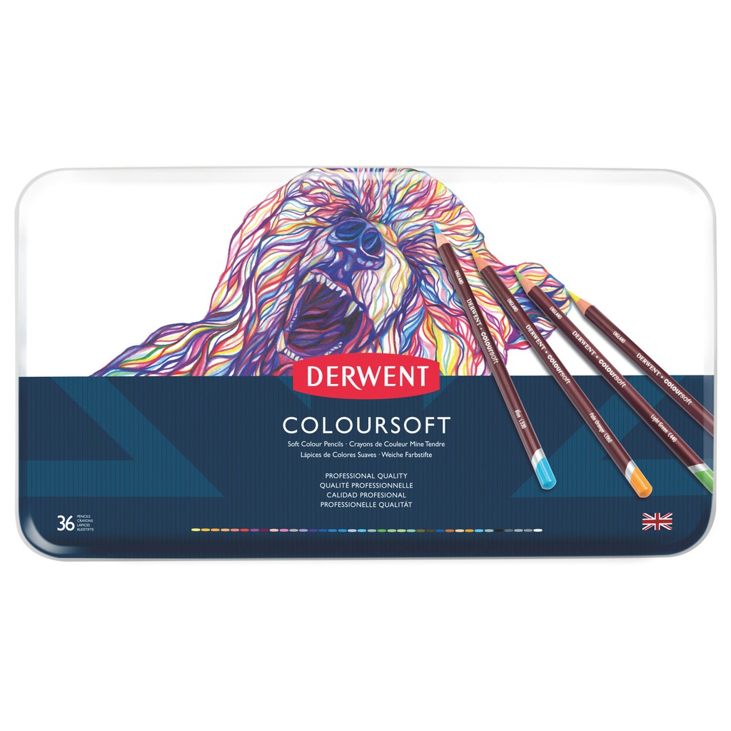 【板橋酷酷姐美術】英國 Derwent 德爾文 Coloursoft 軟性油性色鉛筆 12色 24色 36色 72色