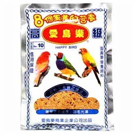 鳥飼料【愛鳥樂】高級加蛋栗米營養飼料，Happy Bird 500G