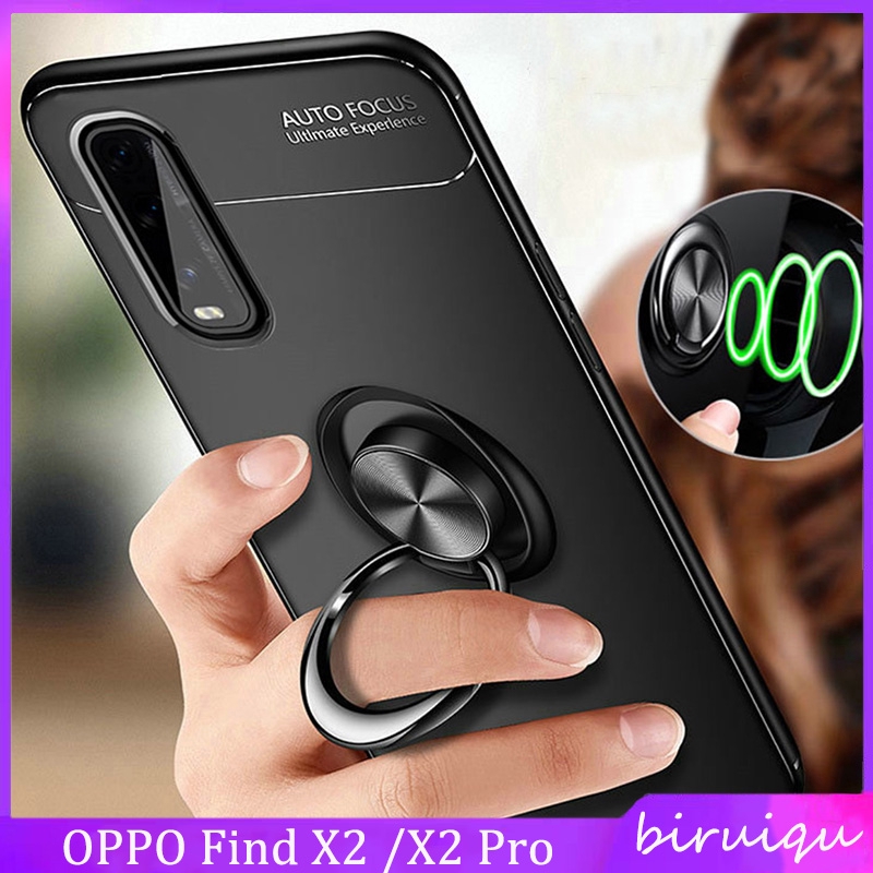 Oppo Find X2 / X2 Pro 軟 TPU 手機殼帶支架手機殼
