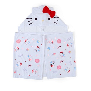 【sanrio三麗鷗】Hello Kitty白色連帽涼感披肩附夾鏈袋/涼感披風/今日最便宜/貨到付款/現貨/禮物