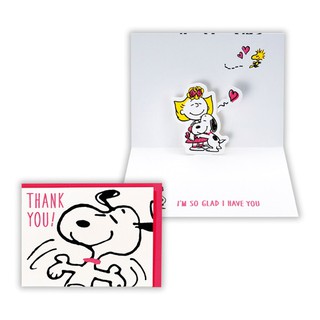 【莫莫日貨】hallmark 日本原裝進口 正版 Snoopy 史努比 立體卡片 感謝卡 15168