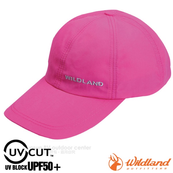 【荒野 WildLand】中性抗UV透氣棒球帽.防晒遮陽帽.鴨舌帽/UPF50 UP 抗紫外線/W1013 深粉紅