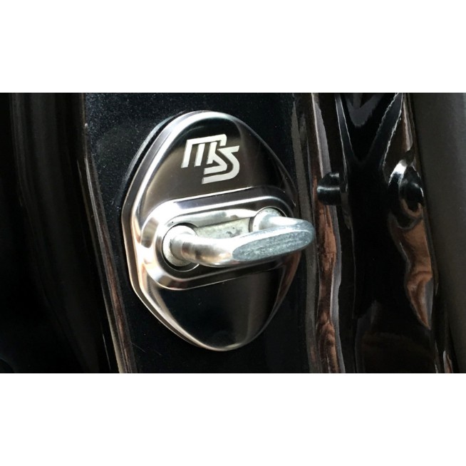 Mazda 馬自達 門鎖扣蓋 門鎖蓋 保護蓋 不銹鋼 一代馬3 馬6 (4入)