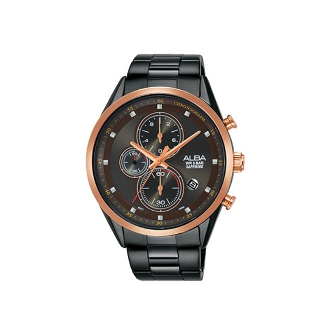 ALBA 雅柏 SPECIAL 男 廣告款三眼計時 石英腕錶(AM3459X1) 43mm