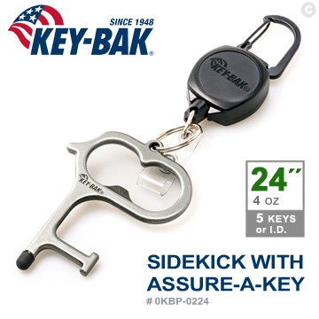 【IUHT】KEY BAK SIDEKICK系列24”伸縮鑰匙圈+Assure-A-Key多功能指環#0KBP-0224