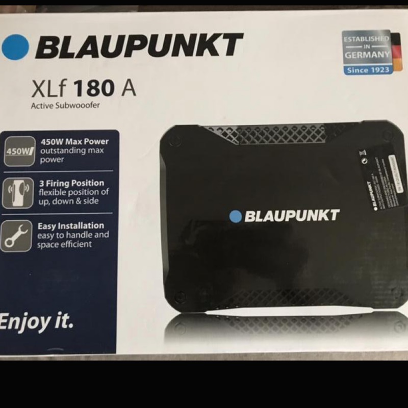 現貨全新品德國藍點 BLAUPUNKT XLf 180A 450W 8吋椅下型重低音 內置擴大機MOREL