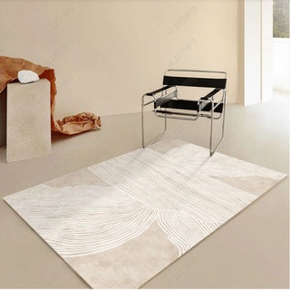 侘寂北歐抽象地毯客廳線條茶幾墊臥室毛絨床邊藝術日系INS風地墊