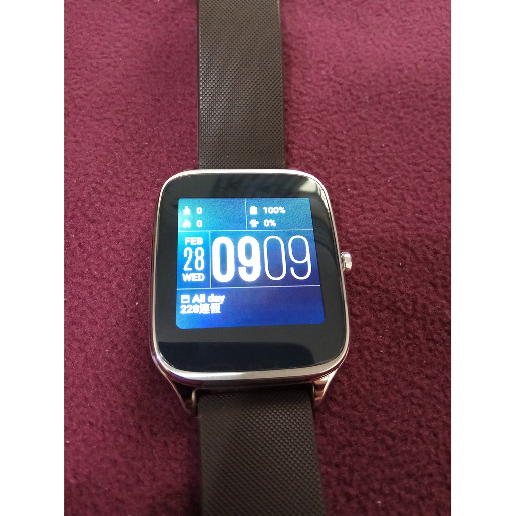 ASUS ZenWatch 2 (WI501Q 大錶) 快充進化版-率性運動-咖啡色 保固內