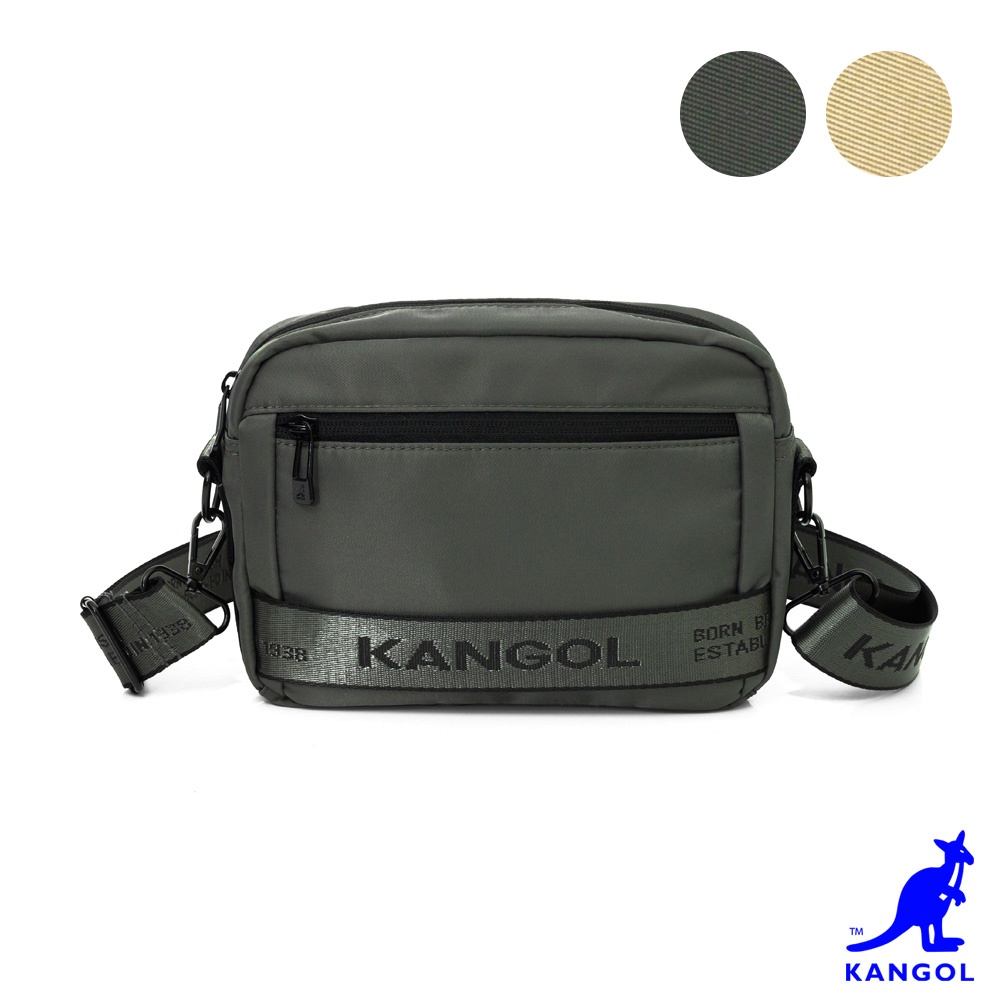 KANGOL 袋鼠🦘保證正品 防水科技包側背包 時尚灰 奶茶色 附背帶 出門 休閒 百搭 斜背包 側背包 肩背包 情侶包