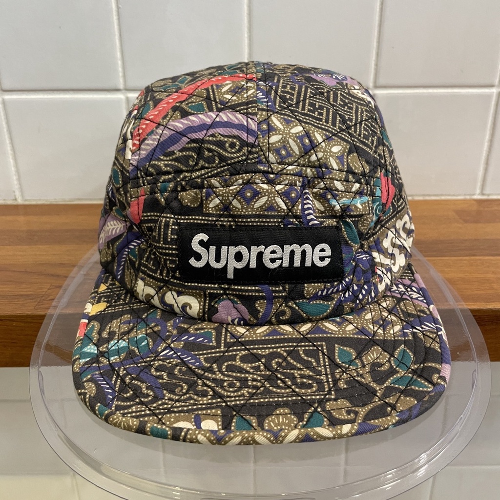 UNIQUE | 全新現貨 SUPREME 15SS QUILTED PARADISE CAMP CAP 變形蟲菱格紋帽