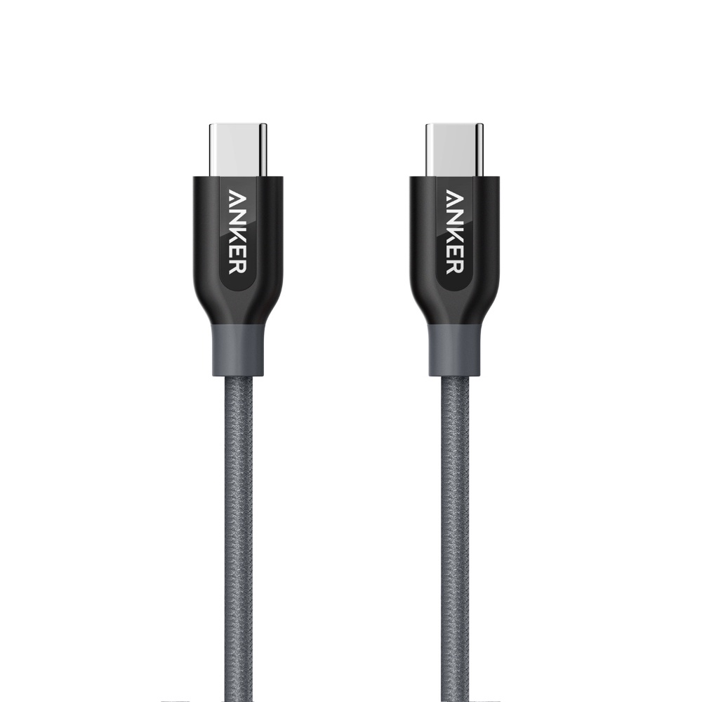ANKER USB-C to C 編織充電線【附原廠收納袋】0.9M PowerLine+ A8187 灰色